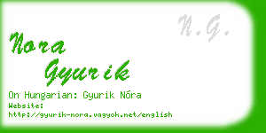 nora gyurik business card