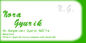 nora gyurik business card